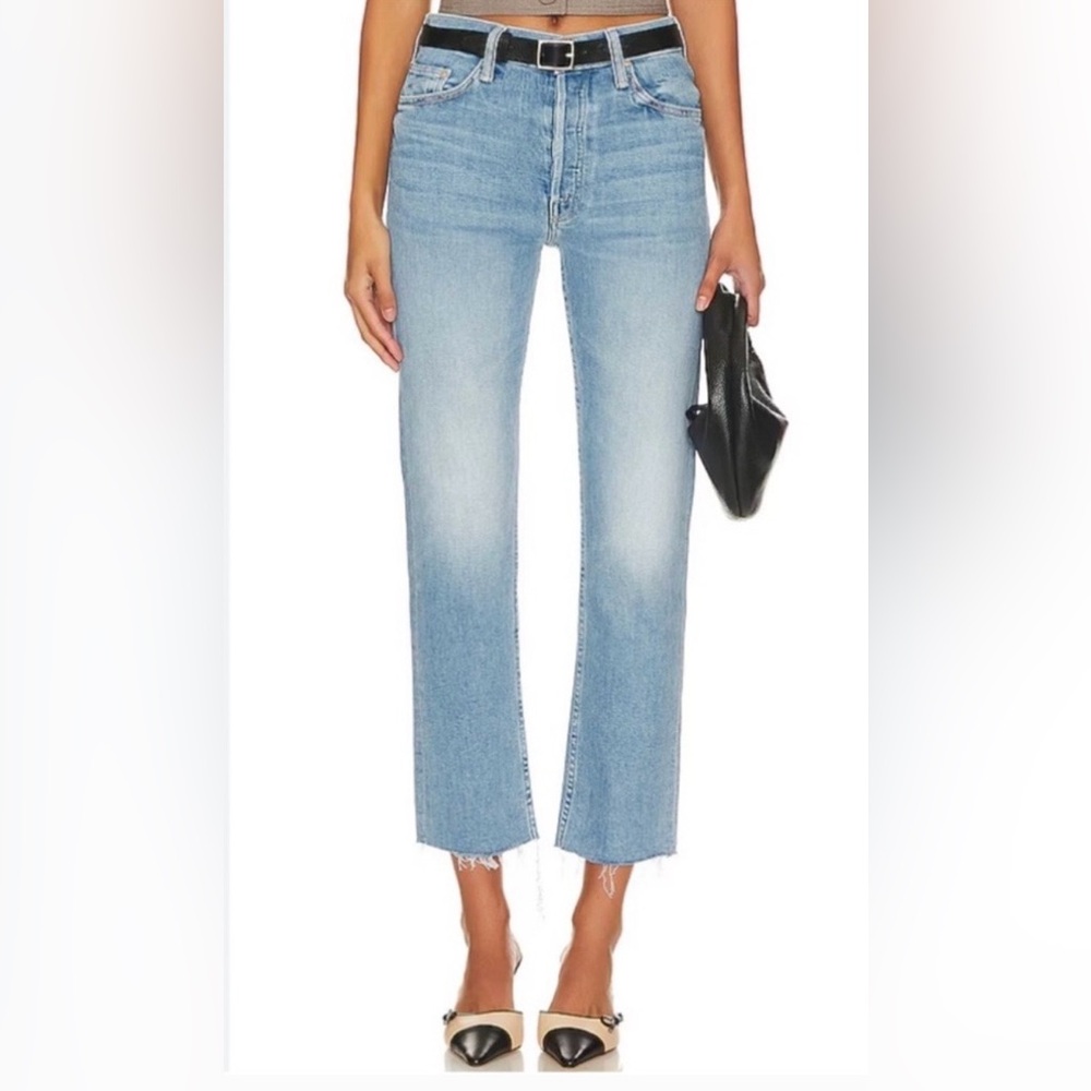 MOTHER Tomcat Ankle Fray Jeans 34 NWT